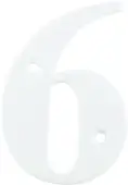 AR740-6-WHT Hoppe 79mm Face Fix Numeral 6 & 9 - White &lpar;87143687&rpar;