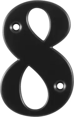Click Here To Enlarge This Photo Of AR740-8-BLK Hoppe 79mm Face Fix Numeral 8 - Black &lpar;87143750&rpar;
