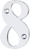 AR740-8-PCH Hoppe 79mm Face Fix Numeral 8 - Polished Chrome &lpar;87143764&rpar;