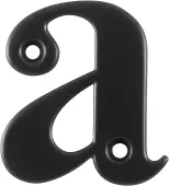 AR740-A-BLK Hoppe 55mm Face Fix Letter A - Black &lpar;50000044&rpar;