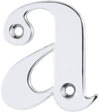 Click Here To Enlarge This Photo Of AR740-A-PCH Hoppe 55mm Face Fix Letter A - Polished Chrome &lpar;50000068&rpar;