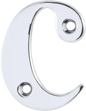 Click Here To Enlarge This Photo Of AR740-C-PCH Hoppe 55mm Face Fix Letter C - Polished Chrome &lpar;50000147&rpar;