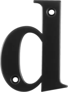 Click Here To Enlarge This Photo Of AR740-D-BLK Hoppe 79mm Face Fix Letter D - Black &lpar;50000160&rpar;