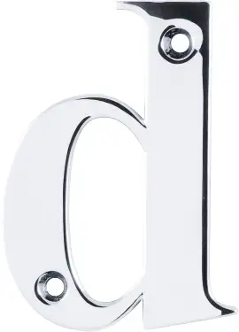 Click Here To Enlarge This Photo Of AR740-D-PCH Hoppe 79mm Face Fix Letter D - Polished Chrome &lpar;50000184&rpar;