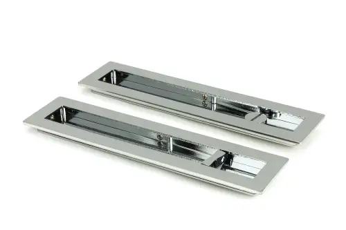Click Here To Enlarge This Photo Of 47182 From the Anvil Polished Chrome 250mm Plain Rectangular Pull - Privacy Set