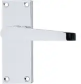 AR5000&sol;11 Hoppe Victorian Straight Latch Levers on Plate - Polished Chrome &lpar;87115944&rpar;