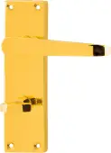 AR5000&sol;15 Hoppe Victorian Straight Bathroom Levers on Plate - Polished Brass &lpar;87115930&rpar;