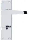 AR5000&sol;15 Hoppe Victorian Straight Bathroom Levers on Plate - Polished Chrome &lpar;87115965&rpar;