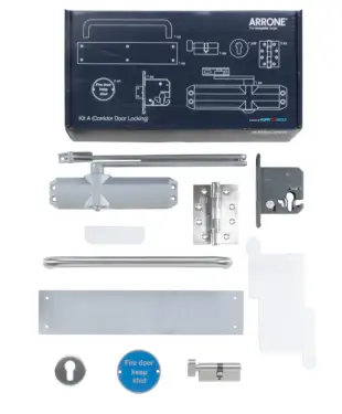 Click Here To Enlarge This Photo Of AR-FD&sol;KIT A Hoppe Arrone Complete Fire Door Kit for FD30 Locking Corridor &lpar;Pull&sol;Push&rpar; - &lpar;50012940&rpar;