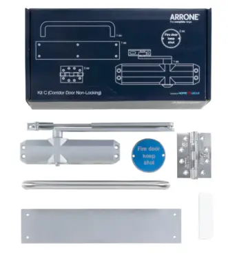 Click Here To Enlarge This Photo Of AR-FD&sol;KIT C Hoppe Arrone Complete Fire Door Kit for FD30 Non Locking Door &lpar;Pull&sol;Push&rpar; - &lpar;50012964&rpar;