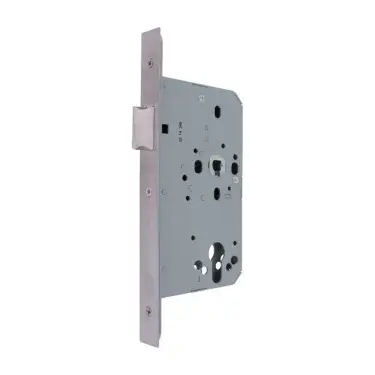 Click Here To Enlarge This Photo Of AR8101-S-60-SSS Hoppe DIN Latch Square Forend&comma; 60mm Backset - Satin Stainless Steel &lpar;87134329&rpar;