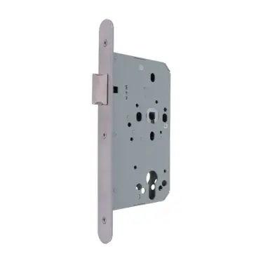 Click Here To Enlarge This Photo Of AR8101-R-60-SSS Hoppe DIN Latch Radius Forend&comma; 60mm Backset - Satin Stainless Steel &lpar;87135238&rpar;
