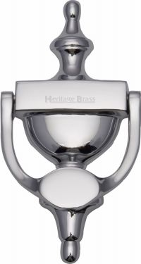 Click Here To Enlarge This Photo Of V910 195-PC Heritage Brass Urn Knocker 7 &frac14;" Polished Chrome Finish