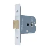 AR8009-76-SC Hoppe 76mm Square Case Mortice Latch &lpar;Two Way Action&rpar; - Satin Chrome &lpar;87109106&rpar;