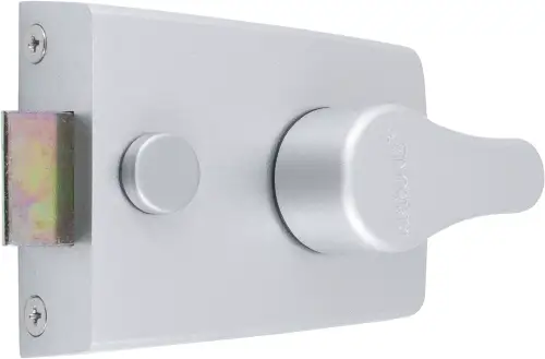 Click Here To Enlarge This Photo Of AR840-SE-SC Hoppe 60mm Standard Deadlocking Nightlatch - Silver Case c&sol;w Satin Chrome Cylinder &lpar;87108520&rpar;