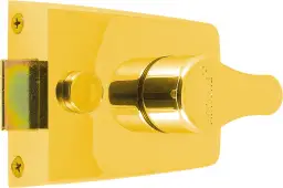 AR840-PB-PB Hoppe 60mm Standard Deadlocking Nightlatch - Polished Brass Case c&sol;w Cylinder &lpar;87108521&rpar;