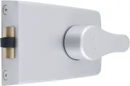 AR850-SE-PB Hoppe 60mm Standard Roller Bolt Deadlocking Nightlatch - Silver Case c&sol;w Polished Brass Cylinder &lpar;87108529&rpar;
