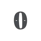 AR740-0-AG Hoppe 79mm Face Fix Numeral 0 - Anthracite Grey Finish &lpar;50022271&rpar;