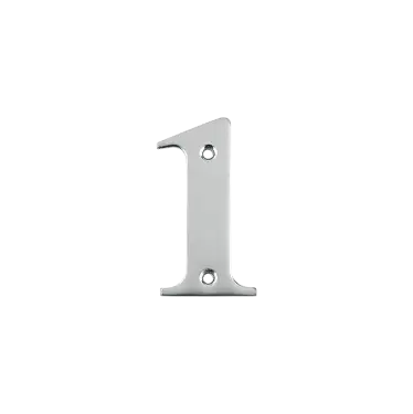 Click Here To Enlarge This Photo Of AR740-1-SC Hoppe 79mm Face Fix Numeral 1 - Satin Chrome &lpar;50022295&rpar;