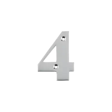 Click Here To Enlarge This Photo Of AR740-4-SC Hoppe 79mm Face Fix Numeral 4 - Satin Chrome &lpar;50022398&rpar;