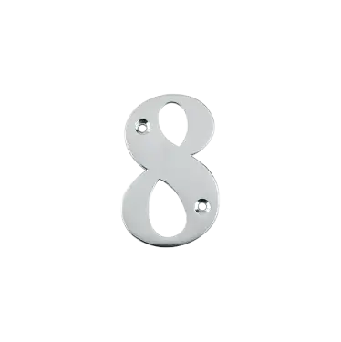 Click Here To Enlarge This Photo Of AR740-8-SC Hoppe 79mm Face Fix Numeral 8 - Satin Chrome &lpar;50022519&rpar;