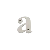 AR740-A-GRA Hoppe 55mm Face Fix Letter A - Graphite Finish &lpar;50022125&rpar;