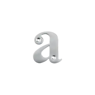 Click Here To Enlarge This Photo Of AR740-A-SC Hoppe 55mm Face Fix Letter A - Satin Chrome &lpar;50022131&rpar;