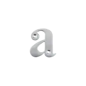 AR740-A-SC Hoppe 55mm Face Fix Letter A - Satin Chrome &lpar;50022131&rpar;