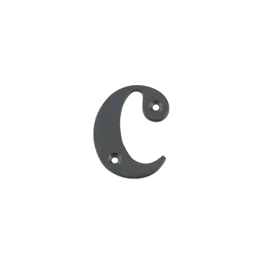 Click Here To Enlarge This Photo Of AR740-C-AG Hoppe 55mm Face Fix Letter C - Anthracite Grey Finish &lpar;50022209&rpar;