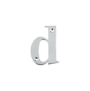 Click Here To Enlarge This Photo Of AR740-D-SC Hoppe 79mm Face Fix Letter D - Satin Chrome &lpar;50022222&rpar;
