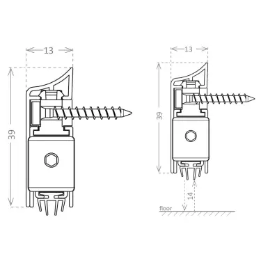 Click Here To Enlarge This Photo Of AFASDBSM&sol;1230 Astroflame ASDBSM Automatic Door Bottom Seal &lpar;37dB&rpar; Surface Mount - 1230mm