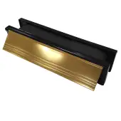AFTLBFX&sol;30GA Astroflame FX Telescopic Intumescent Letter Box &lpar;30min&rpar; 10 inch Gold Anodised &lpar;ABS Plastic Black Frame&rpar;