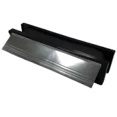 AFTLBFXC&sol;30PA Astroflame FX Telescopic Intumescent Letter Box &lpar;30min&rpar; 12 inch Polished Silver &lpar;ABS Plastic Black Frame&rpar;