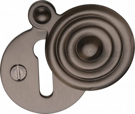 Click Here To Enlarge This Photo Of V972-MB Heritage Brass Covered Keyhole Reeded Matt Bronze Finish