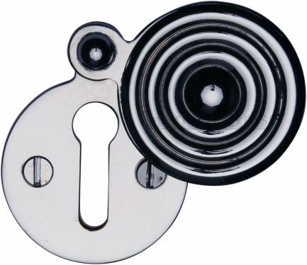Click Here To Enlarge This Photo Of V972-PC Heritage Brass Covered Keyhole Reeded Polished Chrome Finish