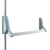 BRITON 376&period;SE Single Door Push Bar Vertical Panic Bolt - Silver