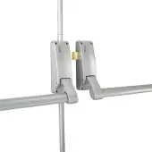 BRITON 377&period;SE Double Rebated Door Push Bar Panic Exit Set - Silver