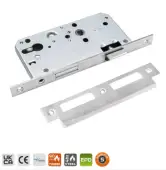 BRITON 5420&period;60&period;S&period;SS DIN Euro Profile Sashlock Case with Square Corners - 72mm Centres - 60mm Backset - Satin Stainless Steel