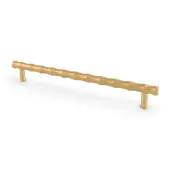 AW809B-224-SBPVD - Alexander & Wilks Crispin Bamboo T-bar Cupboard Pull Handle - Satin Brass - 224mm Centres
