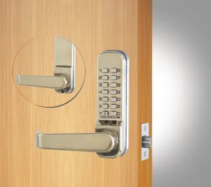 Click Here To Enlarge This Photo Of Codelocks CL415 SS Medium Duty Mechanical Digital Lock with 60mm Tubular Latch & Code Free Option - Stainless Steel