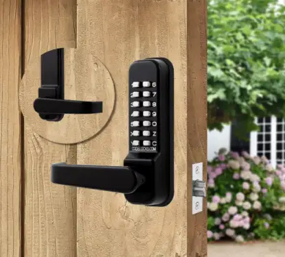 Click Here To Enlarge This Photo Of Codelocks CL410 BK MG Medium Duty Mechanical Digital Lock with 60mm Tubular Latch - Black Marine Grade