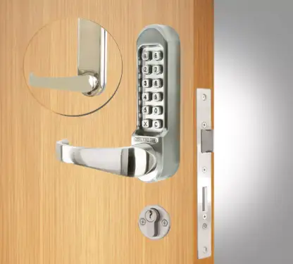 Click Here To Enlarge This Photo Of Codelocks CL520 SS Heavy Duty Mechanical Digital Lock with Anti-Panic Mortice Lock - Stainless Steel