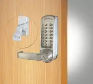 Codelocks CL600 BS PK Heavy Duty Mechanical Digital Lock with Key Override &lpar;Front Plate Only for use with Panic Hardware&rpar; - Brushed Steel