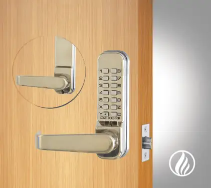 Click Here To Enlarge This Photo Of Codelocks CL415 FIRE RATED Medium Duty Mechanical Digital Lock with 60mm Tubular Latch & Code Free Option - Stainless Steel &lpar;97295&rpar;