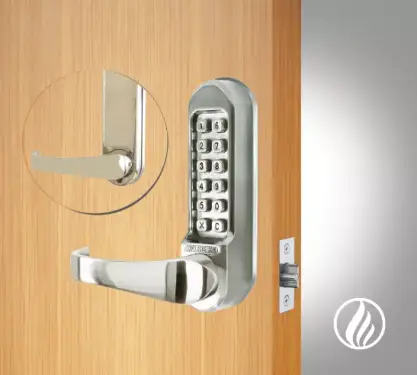 Click Here To Enlarge This Photo Of Codelocks CL510 FIRE RATED Heavy Duty Mechanical Digital Lock with 60mm Tubular Latch - Stainless Steel &lpar;91199&rpar;