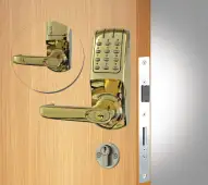 Codelocks CL5020 PB Heavy Duty Electronic Digital Lock with Anti-Panic Mortice Lock&comma; Key Override & Code Free Option - Polished Brass