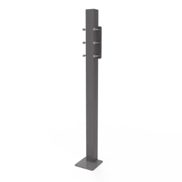 Click Here To Enlarge This Photo Of 112501&sol;GY Fitzroy of London Floor Mounting Post and Adaption Kit for DDGR-B and DDGR-BP &lpar;Mild Steel&rpar; 1000mm - Grey &lpar;RAL 7005&rpar;