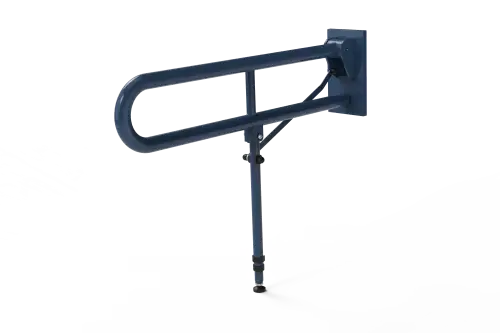 Click Here To Enlarge This Photo Of 115SC&sol;DB Fitzroy of London 800mm Friction Hinged Support Rail &lpar;Stainless Steel&rpar; with Concealed Fixings & Support Leg - Dark Blue &lpar;RAL 5011&rpar;