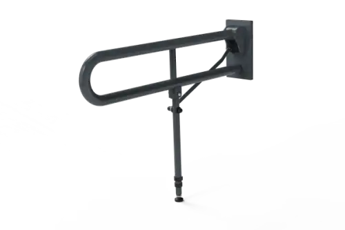 Click Here To Enlarge This Photo Of 115SC&sol;DG Fitzroy of London 800mm Friction Hinged Support Rail &lpar;Stainless Steel&rpar; with Concealed Fixings & Support Leg - Dark Grey &lpar;RAL 7016&rpar;
