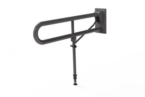 Click Here To Enlarge This Photo Of 115SC&sol;GY Fitzroy of London 800mm Friction Hinged Support Rail &lpar;Stainless Steel&rpar; with Concealed Fixings & Support Leg - Grey &lpar;RAL 7005&rpar;